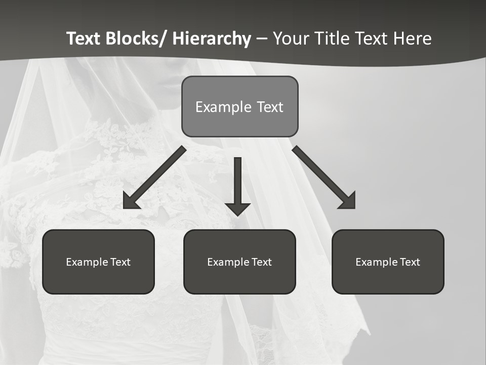 A Woman In A Wedding Dress With A Veil On Her Head PowerPoint Template