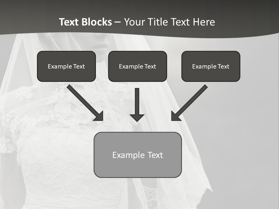 A Woman In A Wedding Dress With A Veil On Her Head PowerPoint Template