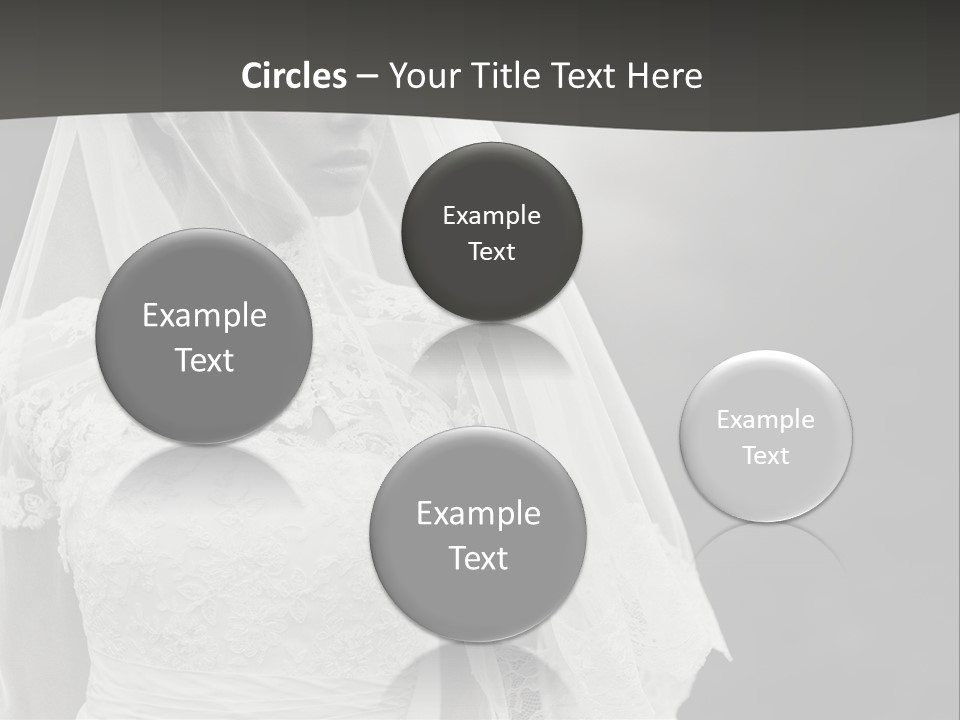 A Woman In A Wedding Dress With A Veil On Her Head PowerPoint Template