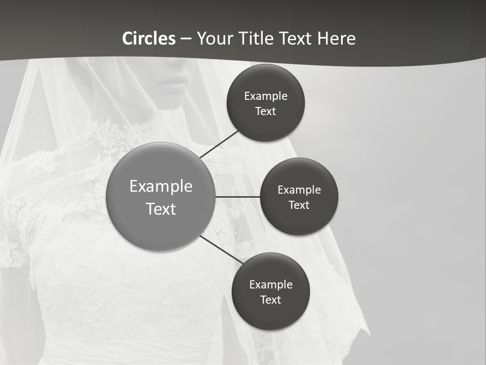 A Woman In A Wedding Dress With A Veil On Her Head PowerPoint Template