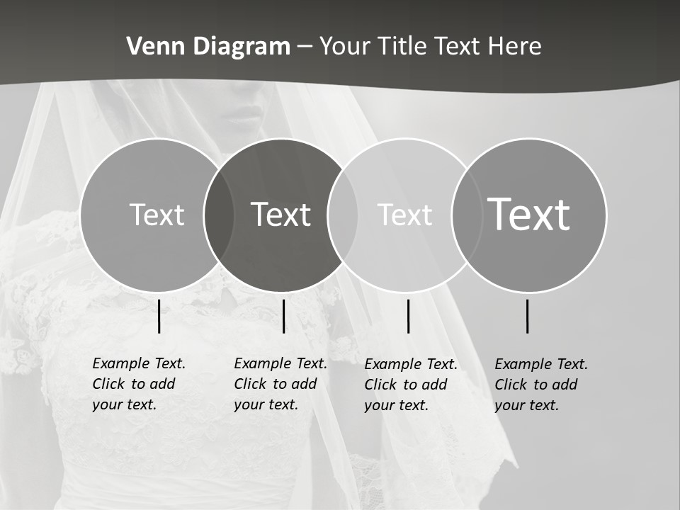 A Woman In A Wedding Dress With A Veil On Her Head PowerPoint Template