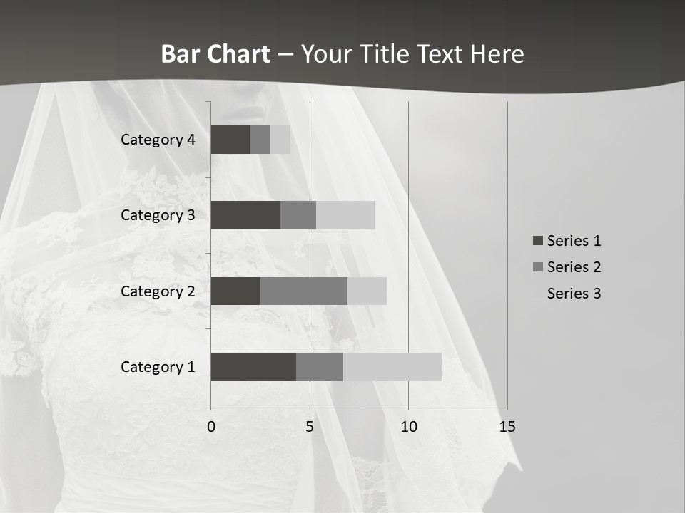 A Woman In A Wedding Dress With A Veil On Her Head PowerPoint Template