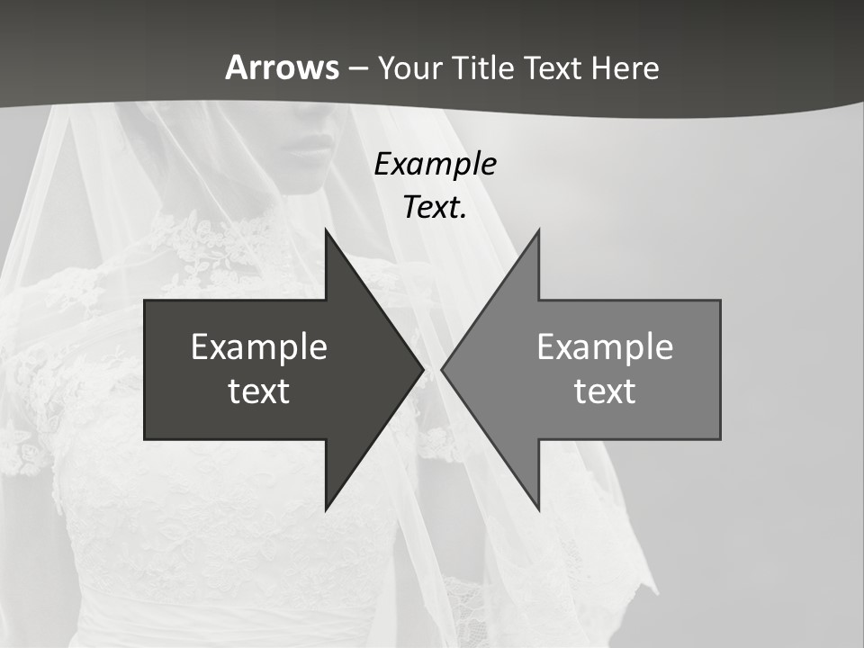 A Woman In A Wedding Dress With A Veil On Her Head PowerPoint Template