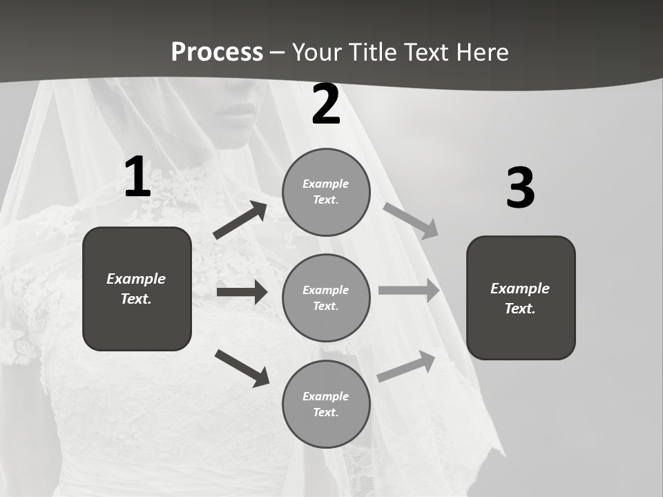 A Woman In A Wedding Dress With A Veil On Her Head PowerPoint Template