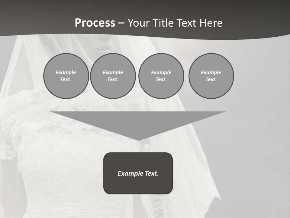 A Woman In A Wedding Dress With A Veil On Her Head PowerPoint Template