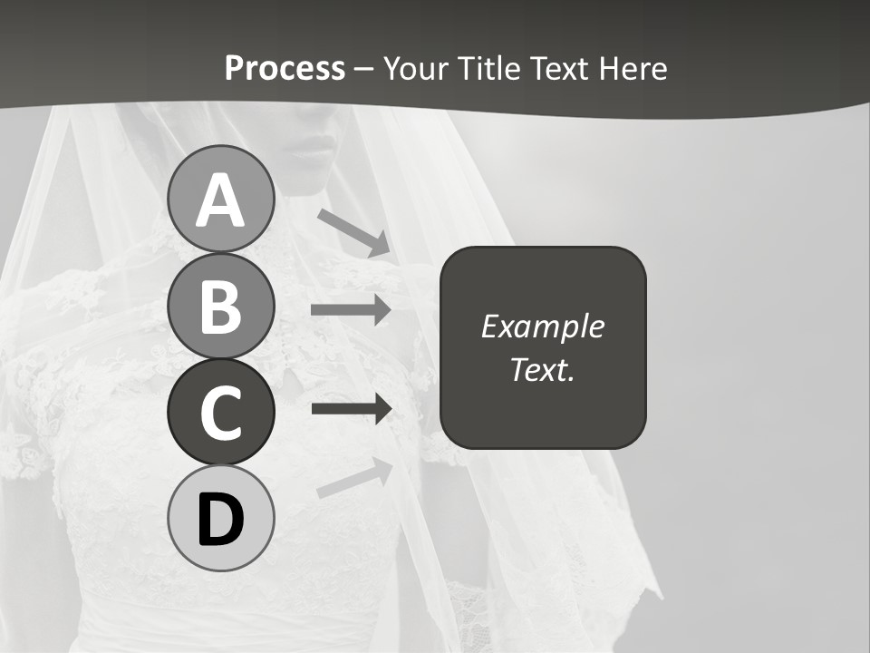 A Woman In A Wedding Dress With A Veil On Her Head PowerPoint Template