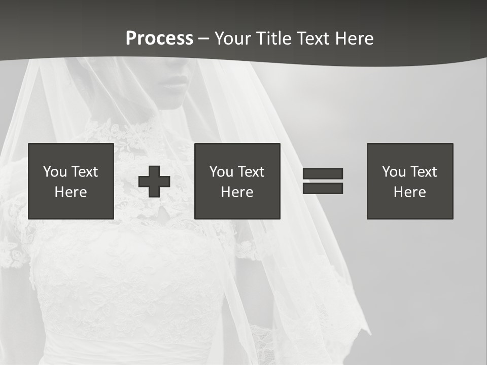 A Woman In A Wedding Dress With A Veil On Her Head PowerPoint Template