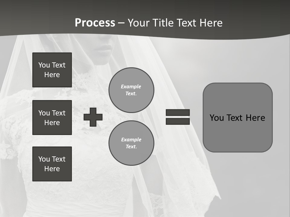 A Woman In A Wedding Dress With A Veil On Her Head PowerPoint Template