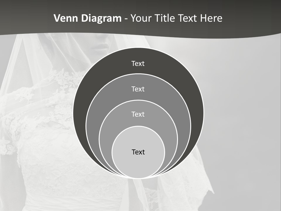 A Woman In A Wedding Dress With A Veil On Her Head PowerPoint Template