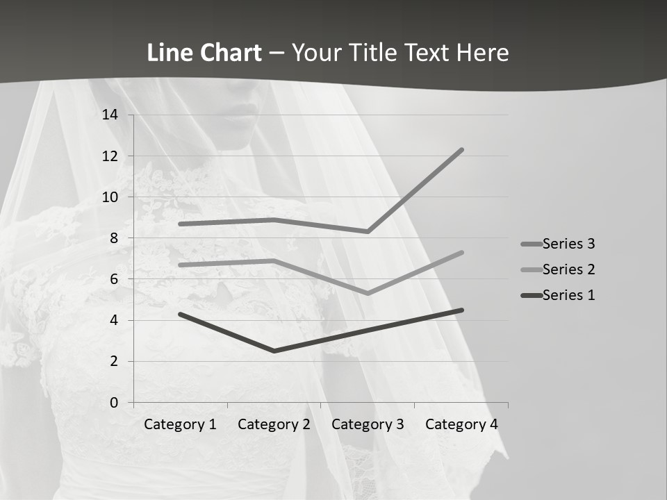 A Woman In A Wedding Dress With A Veil On Her Head PowerPoint Template