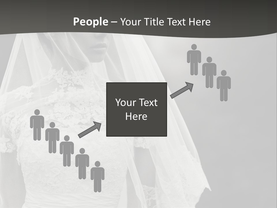 A Woman In A Wedding Dress With A Veil On Her Head PowerPoint Template