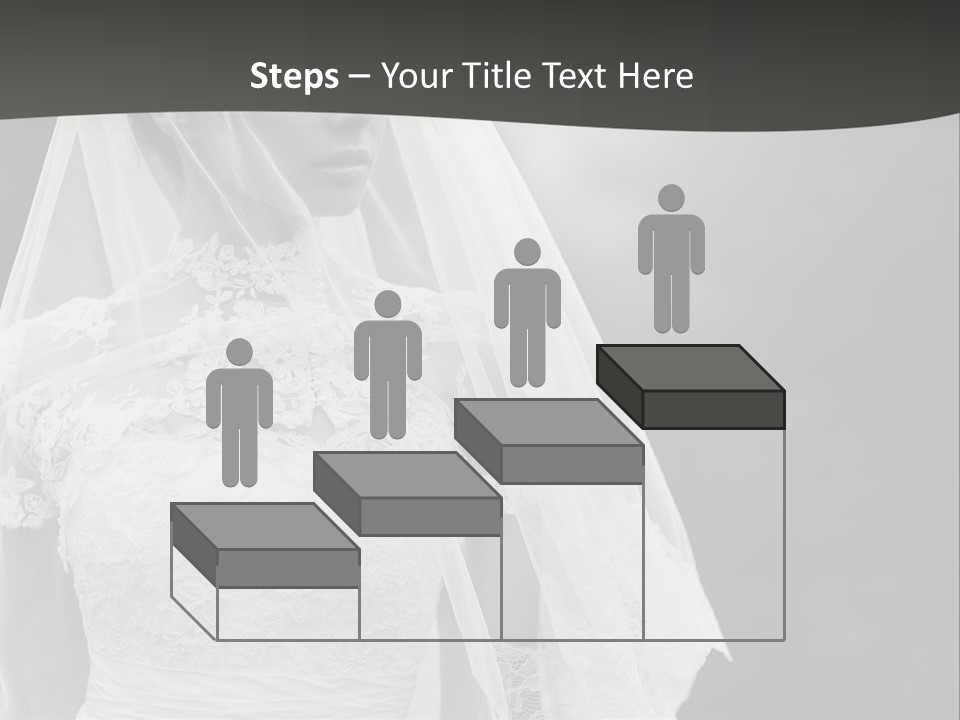 A Woman In A Wedding Dress With A Veil On Her Head PowerPoint Template