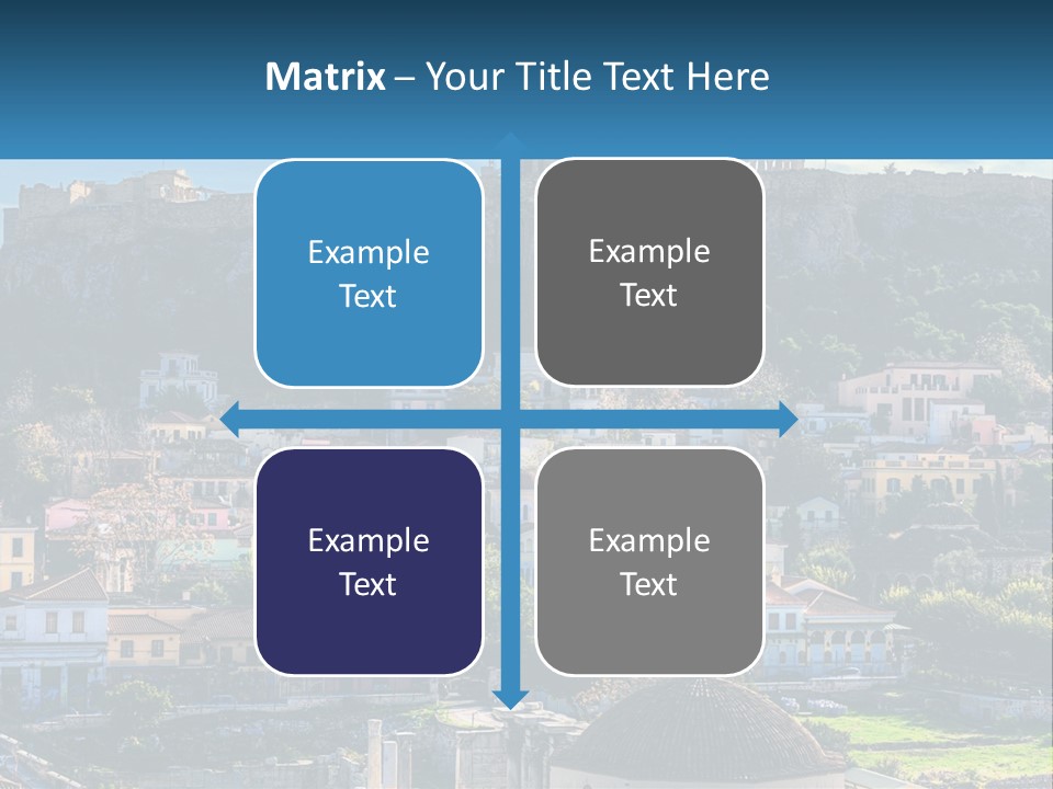 A Picture Of A City With A Mountain In The Background PowerPoint Template