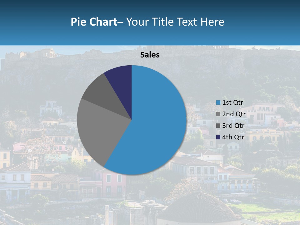 A Picture Of A City With A Mountain In The Background PowerPoint Template