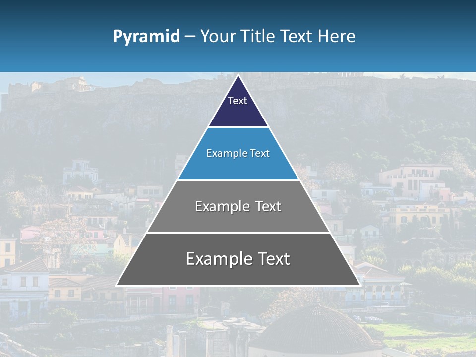 A Picture Of A City With A Mountain In The Background PowerPoint Template