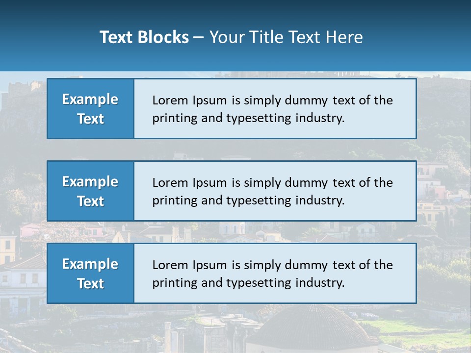 A Picture Of A City With A Mountain In The Background PowerPoint Template