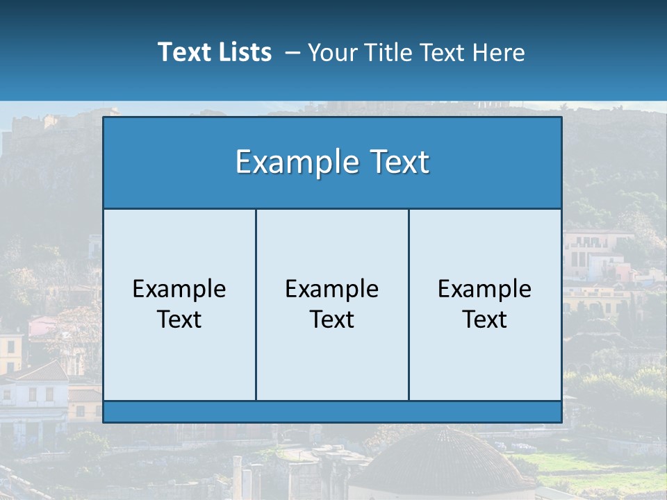 A Picture Of A City With A Mountain In The Background PowerPoint Template