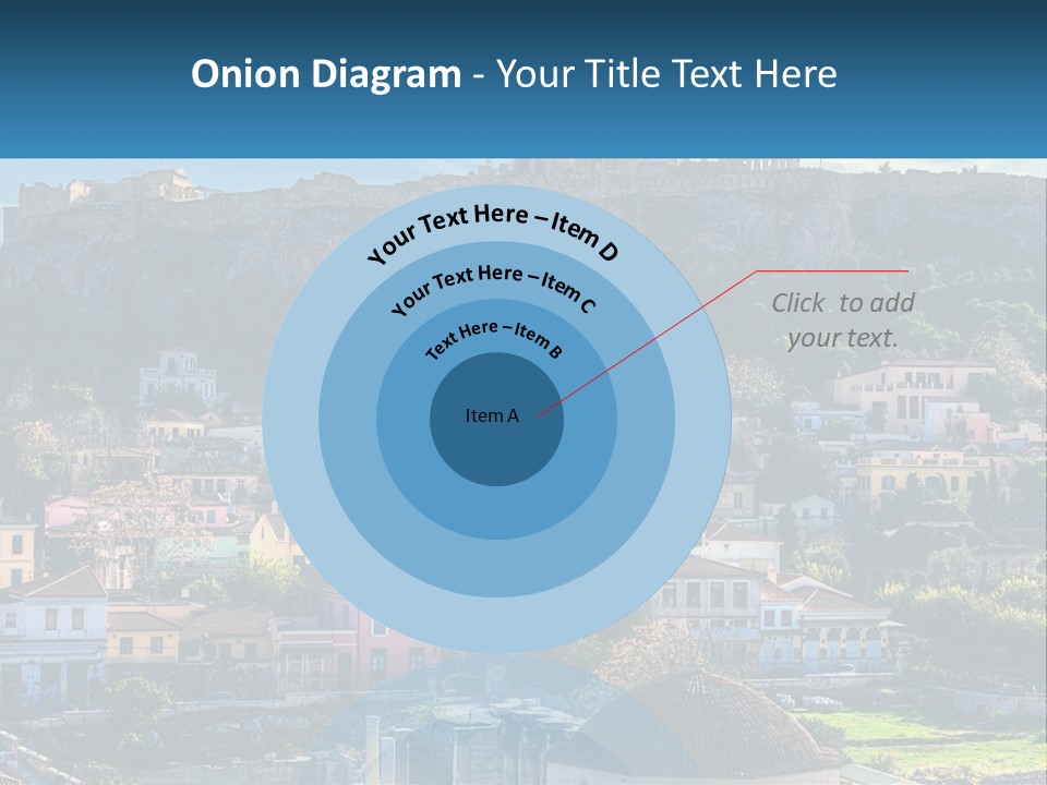 A Picture Of A City With A Mountain In The Background PowerPoint Template