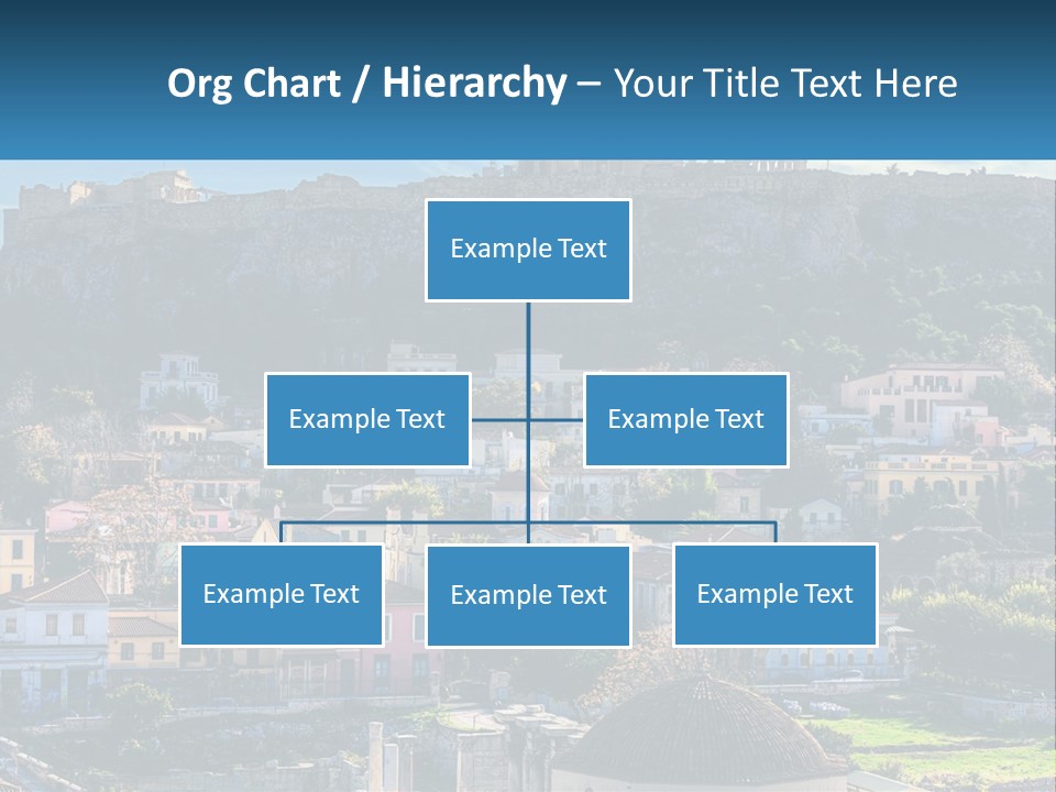 A Picture Of A City With A Mountain In The Background PowerPoint Template
