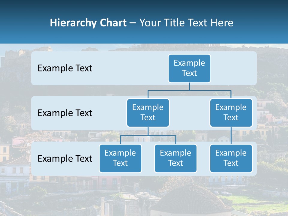 A Picture Of A City With A Mountain In The Background PowerPoint Template