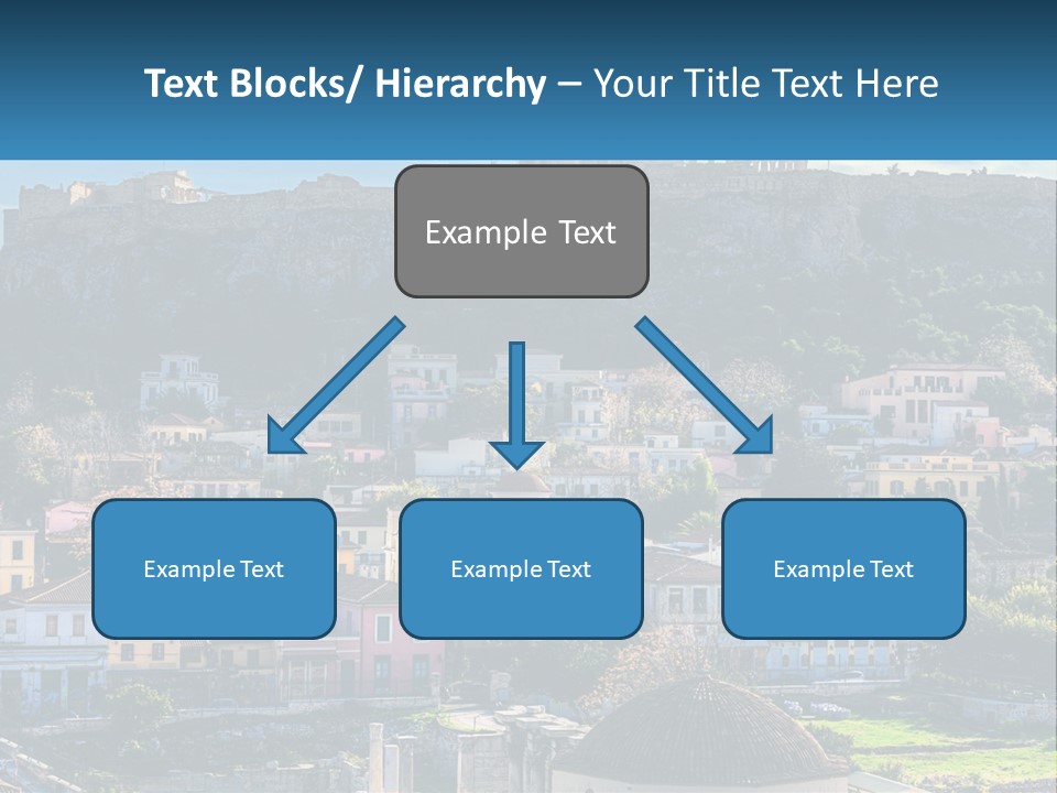 A Picture Of A City With A Mountain In The Background PowerPoint Template