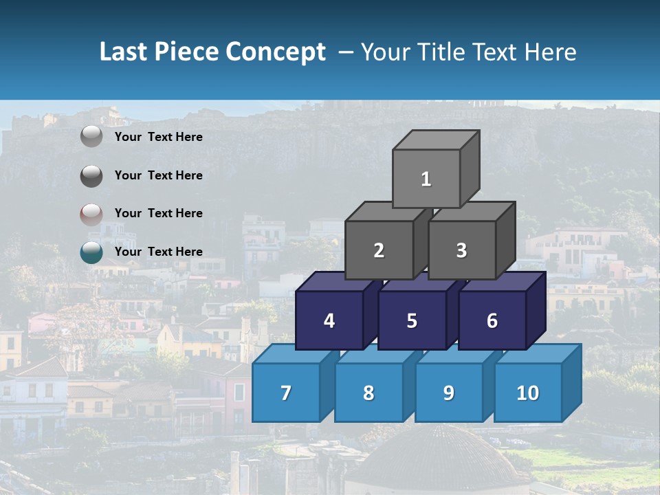 A Picture Of A City With A Mountain In The Background PowerPoint Template