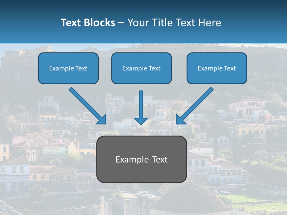 A Picture Of A City With A Mountain In The Background PowerPoint Template