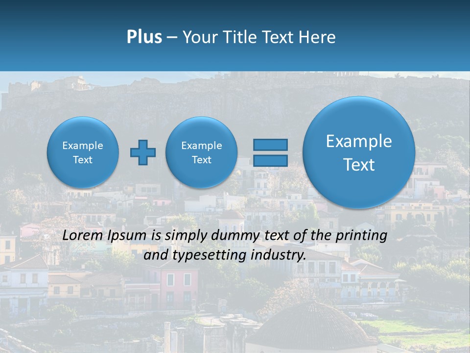 A Picture Of A City With A Mountain In The Background PowerPoint Template