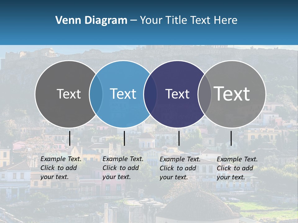 A Picture Of A City With A Mountain In The Background PowerPoint Template