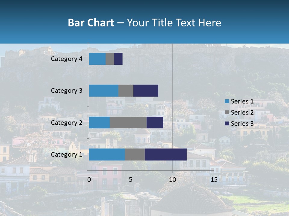 A Picture Of A City With A Mountain In The Background PowerPoint Template