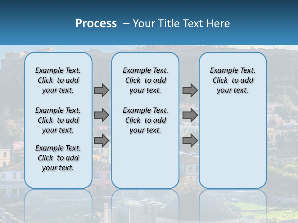 A Picture Of A City With A Mountain In The Background PowerPoint Template