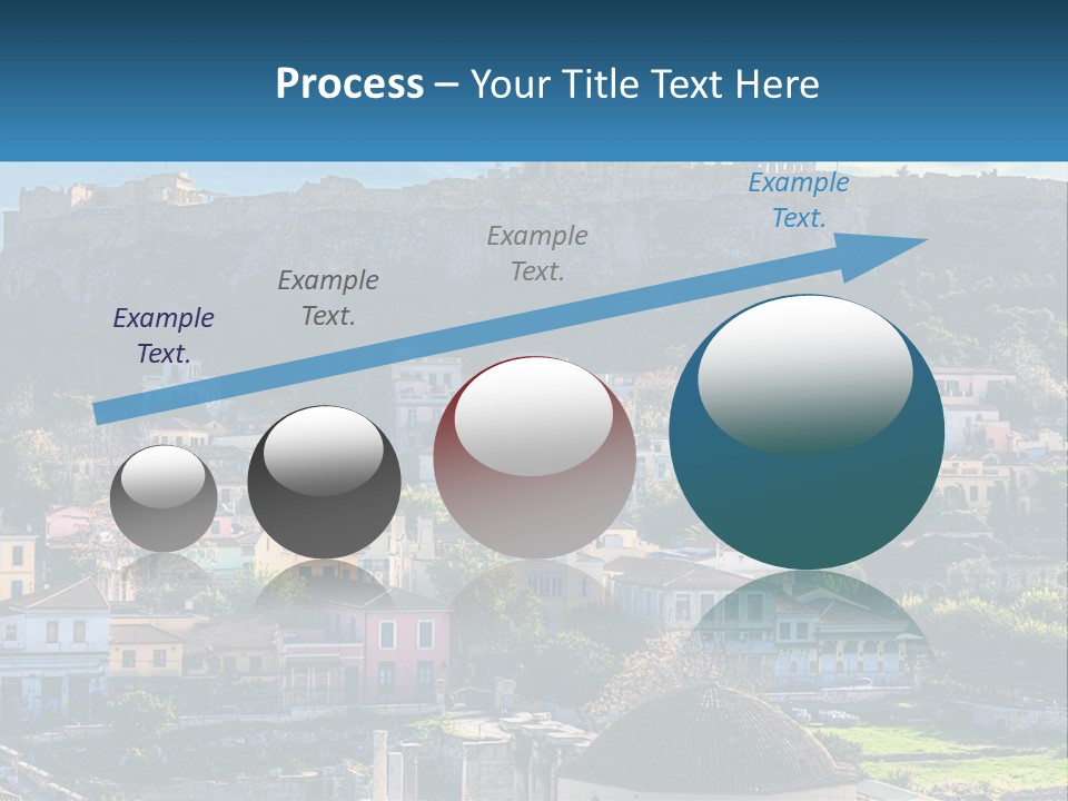 A Picture Of A City With A Mountain In The Background PowerPoint Template