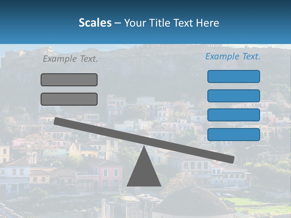 A Picture Of A City With A Mountain In The Background PowerPoint Template