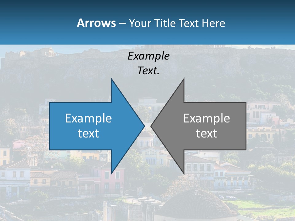 A Picture Of A City With A Mountain In The Background PowerPoint Template