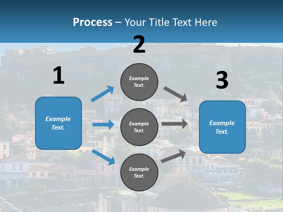 A Picture Of A City With A Mountain In The Background PowerPoint Template