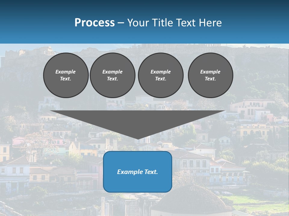 A Picture Of A City With A Mountain In The Background PowerPoint Template