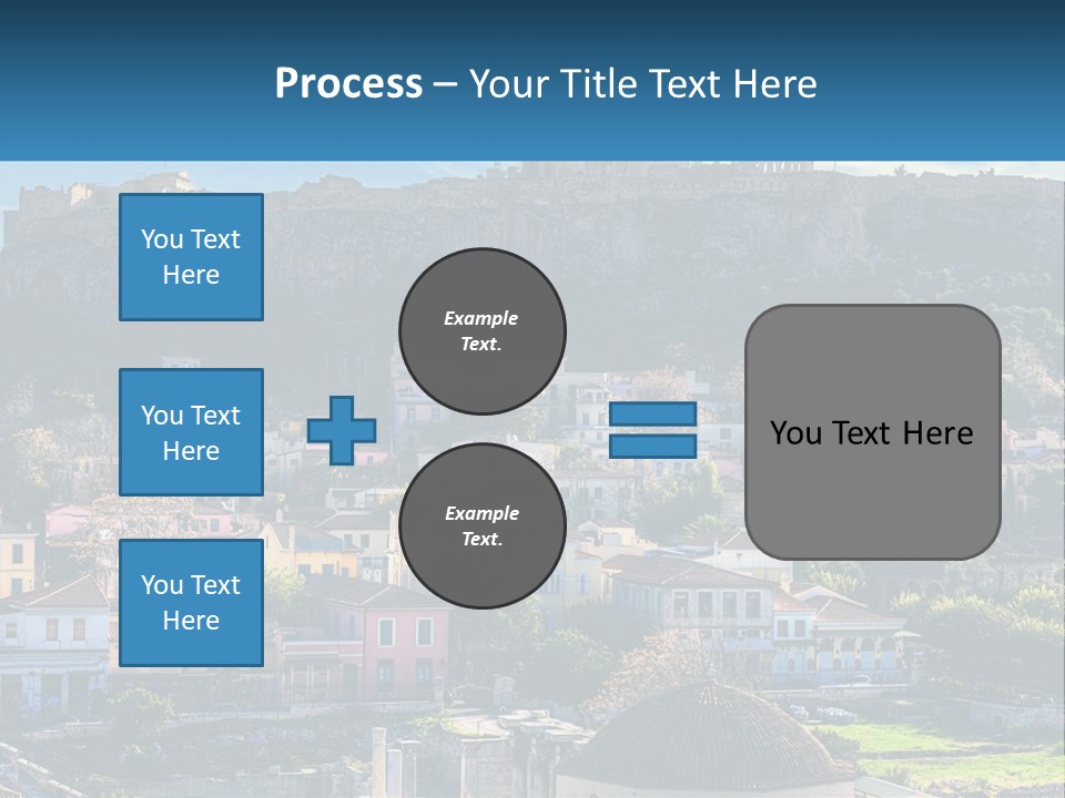 A Picture Of A City With A Mountain In The Background PowerPoint Template