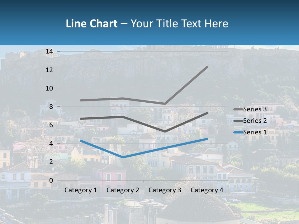 A Picture Of A City With A Mountain In The Background PowerPoint Template