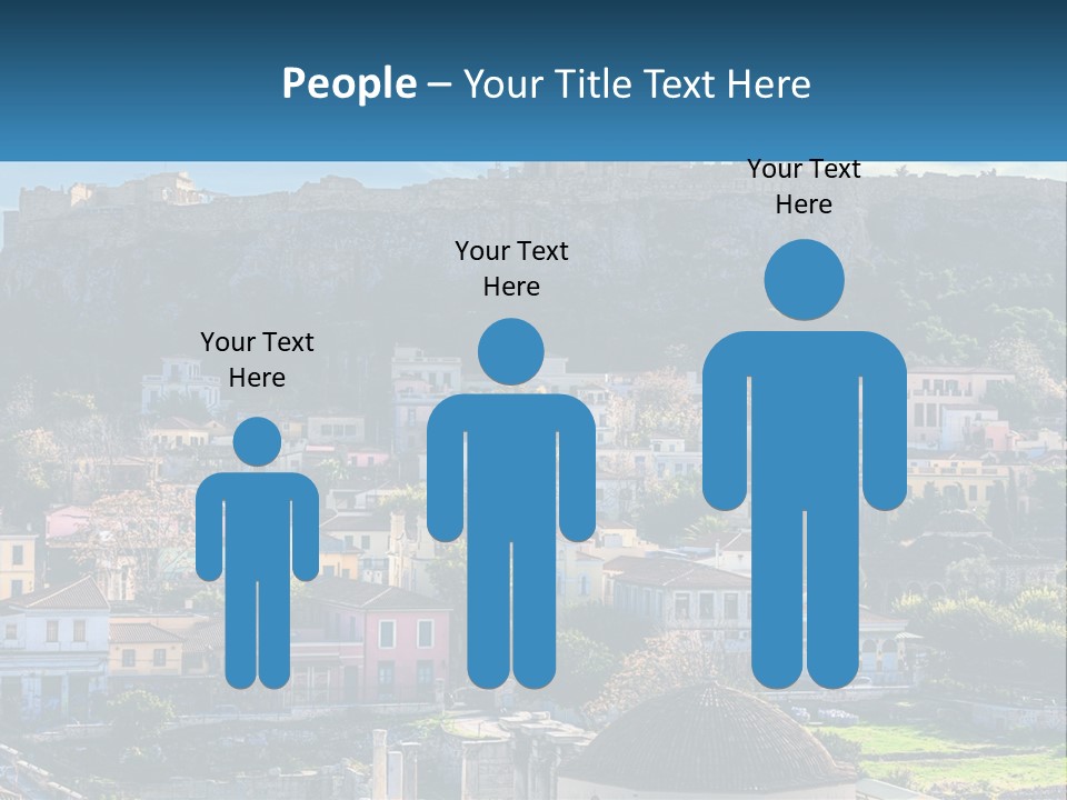 A Picture Of A City With A Mountain In The Background PowerPoint Template