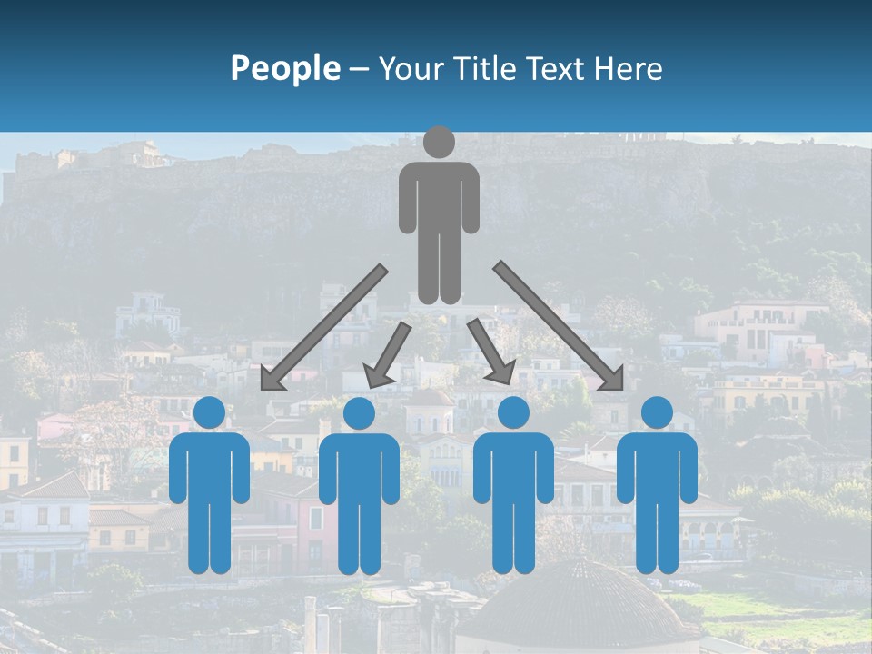 A Picture Of A City With A Mountain In The Background PowerPoint Template