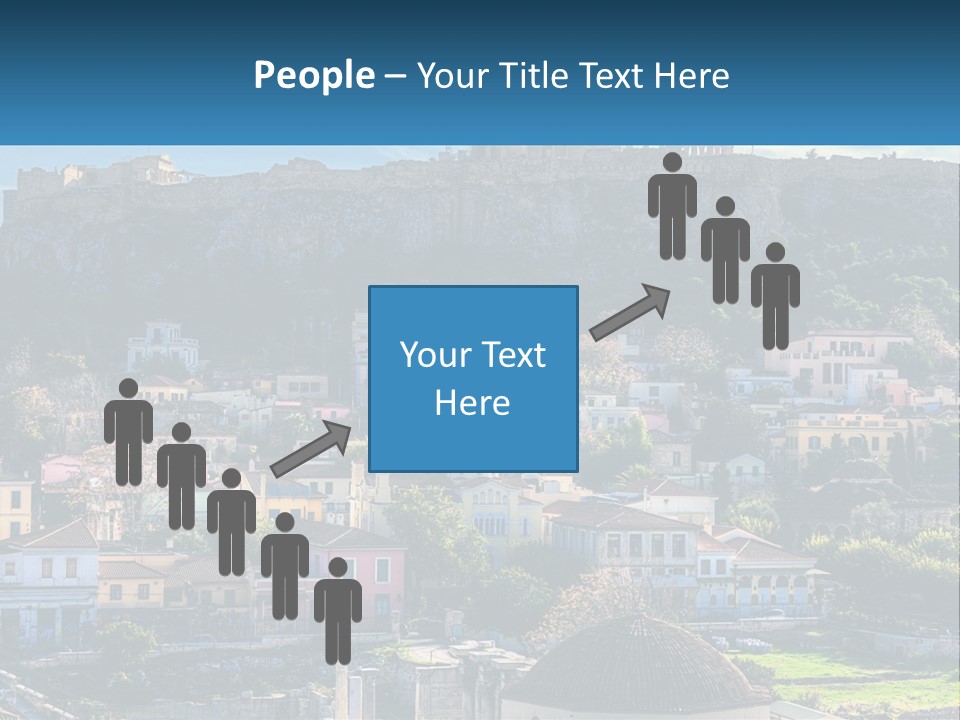 A Picture Of A City With A Mountain In The Background PowerPoint Template