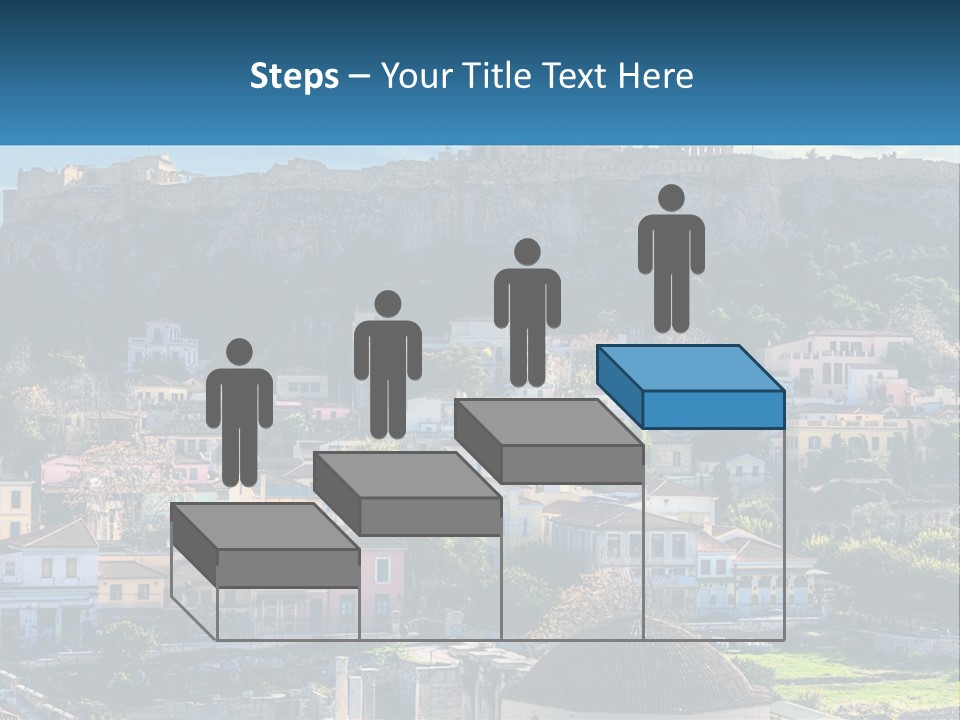 A Picture Of A City With A Mountain In The Background PowerPoint Template