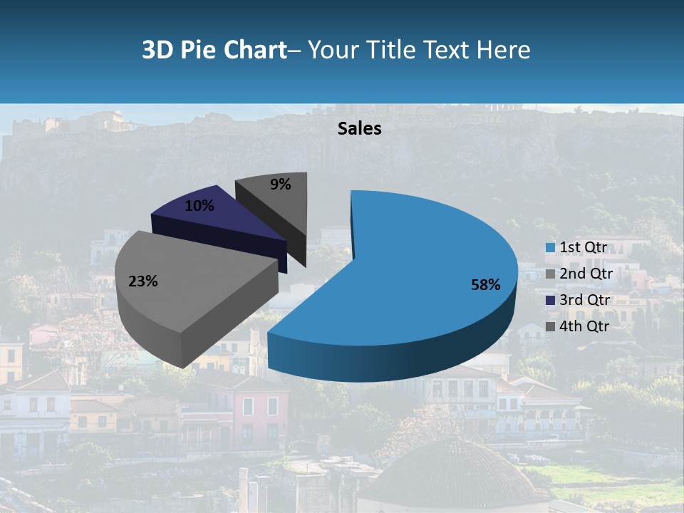 A Picture Of A City With A Mountain In The Background PowerPoint Template