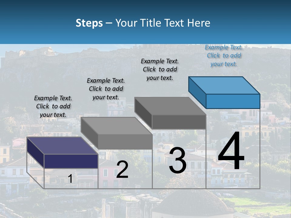 A Picture Of A City With A Mountain In The Background PowerPoint Template
