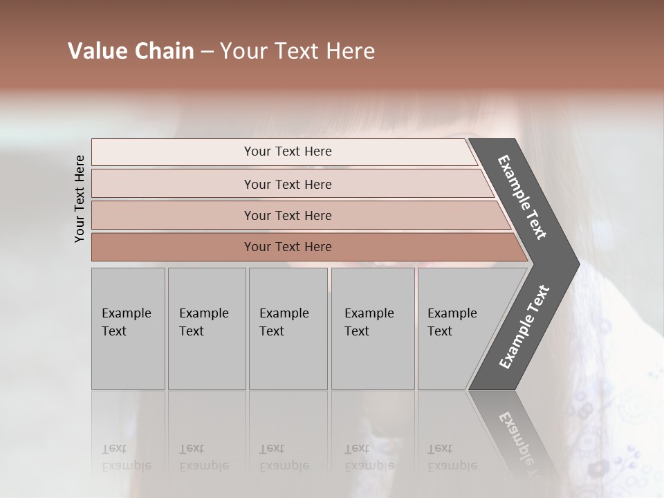 A Young Girl With Long Brown Hair Smiles At The Camera PowerPoint Template