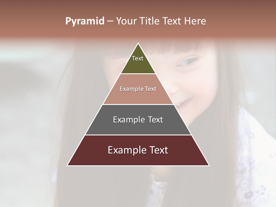 A Young Girl With Long Brown Hair Smiles At The Camera PowerPoint Template