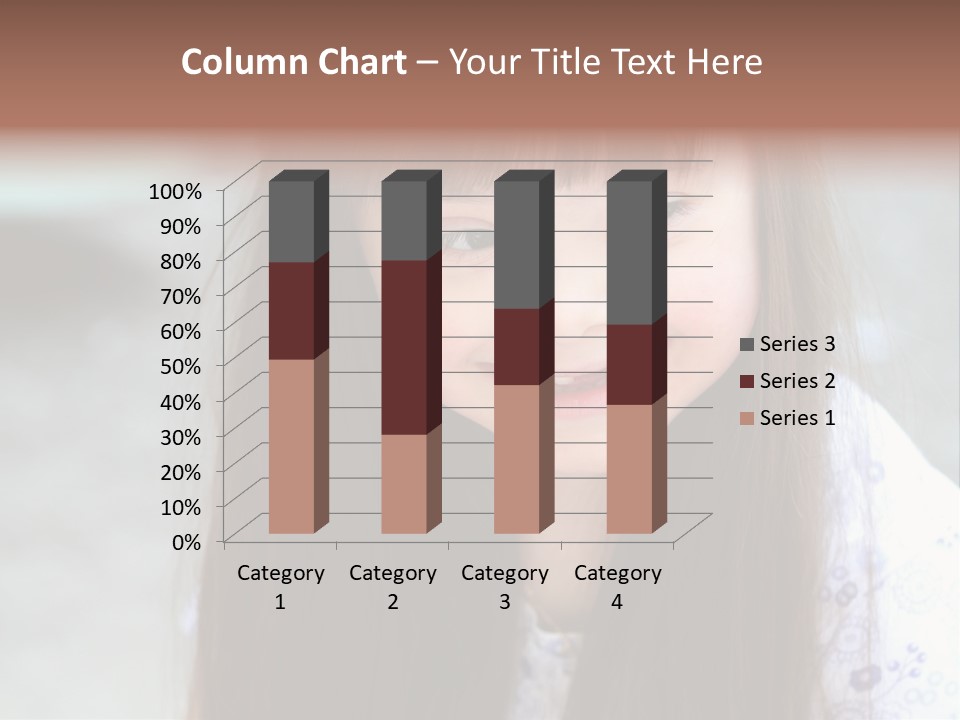 A Young Girl With Long Brown Hair Smiles At The Camera PowerPoint Template