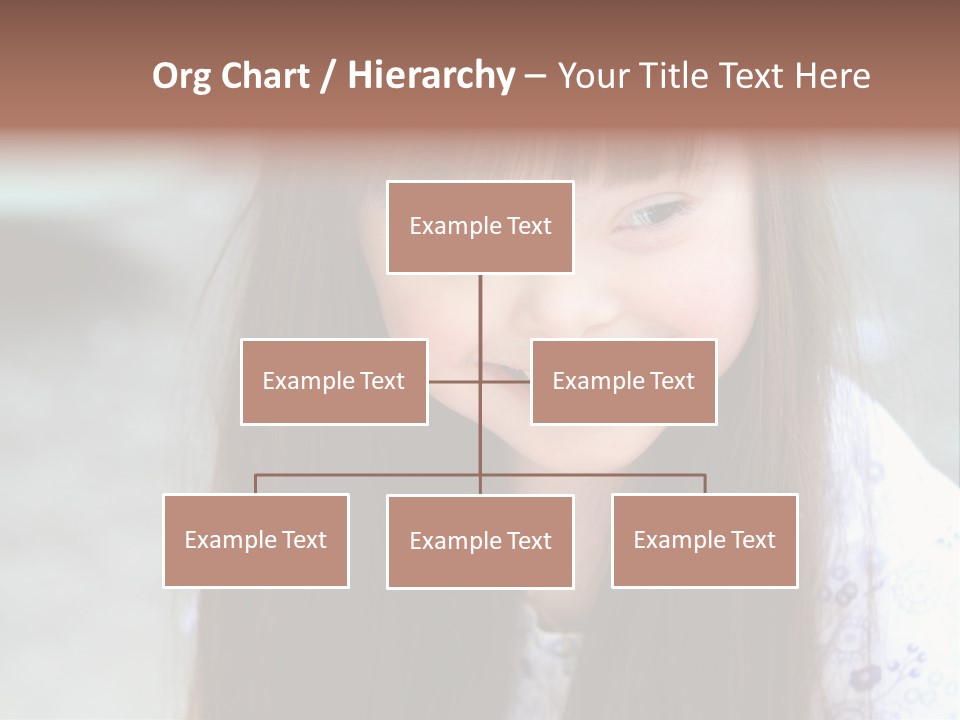 A Young Girl With Long Brown Hair Smiles At The Camera PowerPoint Template