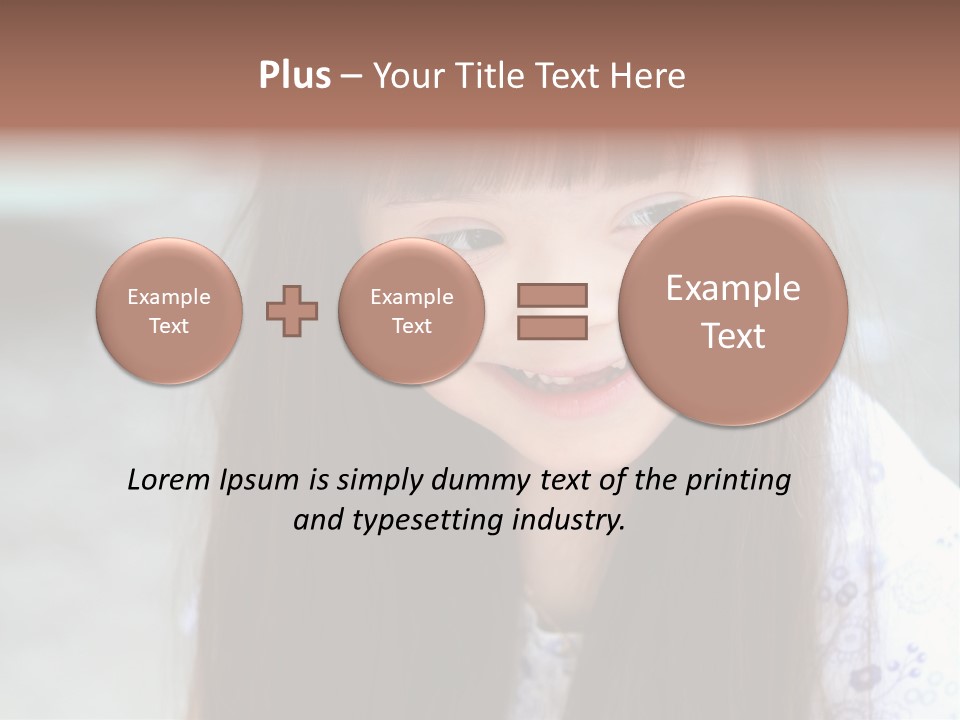 A Young Girl With Long Brown Hair Smiles At The Camera PowerPoint Template