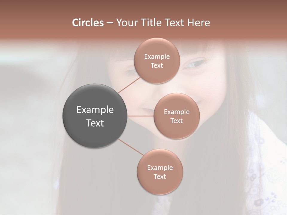 A Young Girl With Long Brown Hair Smiles At The Camera PowerPoint Template